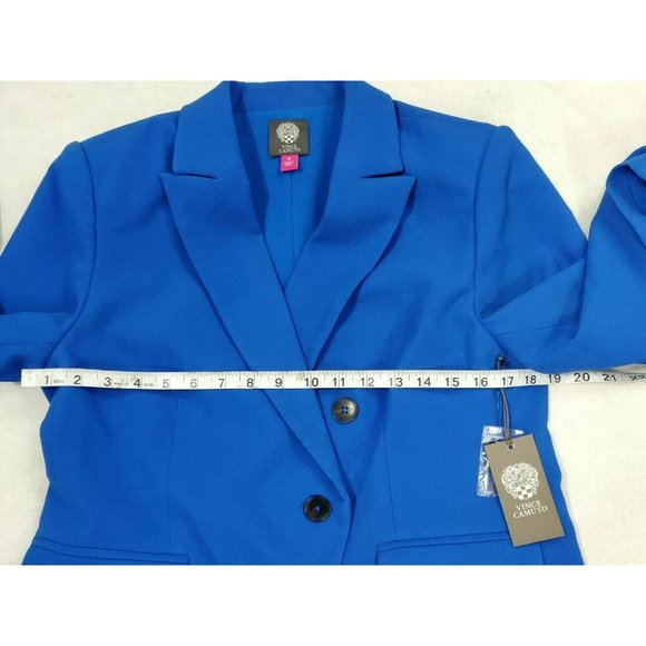 Vince Camuto Womens Blazer Blue Asymmetrical - Picture 10 of 13